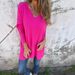 Foreign Trade European American Cross-Border Independent Site 2026 Spring And Autumn Solid Color V-Neck Knit_ecoleips.com