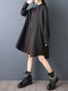Oversized Contrast Color Long Sleeve Shirt Dress For Women Spring Autumn New Loose Casual Vintage Dress Elegant Clothes 2026_ecoleips.com