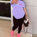 Women's Fashion T-Shirt And Long Pants Set American Style Clothing Short Sleeve Outfit For Ladies_ecoleips.com