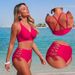 Women's Bikini Set Two-Piece Swimsuit Customizable Color Change Option Regular Size Sexy Vacation Wear_ecoleips.com
