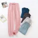 Japanese New Style Home Service Ladies Pants Spring And Summer Thin Modal Loose Large Size Solid Color Home Pants Women Bottoms_ecoleips.com