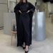 Women's Clothing autumn new round neck waist high waist slim long skirt robe coat three piece_ecoleips.com
