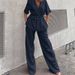 Women's Clothing Fashion Suit Cotton And Linen Short Sleeve Long Pants Two Piece Suit Belt Design Casual_ecoleips.com