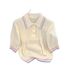 Sweet Korean-Style Women's Polo Stripe Knit Top Summer Casual Short Sleeve Tee Contrast Color Design_ecoleips.com