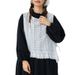 Japanese-style Sweet Hollow-out Pure Cotton Embroidered Lace Camisole, Loose-fitting Layered Outerwear With Side Slits,_ecoleips.com