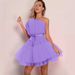 Women's Clothing Mesh Temperament Bow Puffy Dress Skirt_ecoleips.com