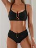 New U Neck Sling Split Swimsuit Female High End Beach Hot Spring Bikini Swimsuit_ecoleips.com