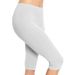 Women's Knee-Length Yoga Leggings – High-Waisted Tummy Control Capris With Butt-Lifting Fit (Plus Size Available)_ecoleips.com