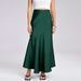 Women's High Waist Stretch Satin Pencil Skirt - Elegant Bodycon Midi Skirt With Elastic Waistband, Slim Fit For Work & Evening_ecoleips.com