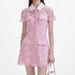 Women's Clothing Color Lapel Lace Hollow Single Breasted Short Dress Spring And Summer New_ecoleips.com