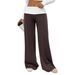 Autumn/Winter Women's Wide Leg Pants Flowy Comfortable Slimming American Style For Yoga Casual Wear Trendy Brands_ecoleips.com