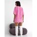 Trendy Oversize Versatile Niche High Street Retro Washed Vintage Design Letter Print Pure Cotton Short Sleeve Women_ecoleips.com