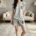 Sleeveless Tank Top Set, Printed Or Plain Vest, Casual Loungewear For Summer, Comfortable Stretch Fabric_ecoleips.com