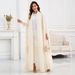 Modest Abaya Dress Trendy Solid Color Batwing Sleeve Kimono Cardigan – Loose & Flowy Women’s Cover-Up_ecoleips.com