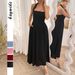 Women's Clothing Holiday Style Halter Neck Waist Long Skirt Dress_ecoleips.com