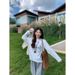Slimming And Versatile Printed Long-Sleeved T-Shirt For Women, Loose Round-Neck Base Layer, Casual Top For Autumn And Wi_ecoleips.com