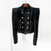 Fashionable Short Biker Jacket With Stand Collar & Double Breasted Buttons - Slim Fit Leather Jacket For Women, Autumn New Arrival_ecoleips.com