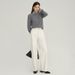 SELINE White Straight-Leg Jean For Women 2025 Autumn Winter Pure Non-Stretch Fabric High-End Looe High-Wait Long_ecoleips.com