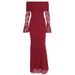 Women's Clothing Women's Long Dress Off Shoulder Lace Long Sleeve Sexy Evening Dress For Formal & Casual For Women_ecoleips.com