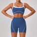 K New Bare-Fit Tight Outdoor Sports Bra Women's Thin Straps Color Block Set Tank Top Yoga Wear_ecoleips.com