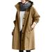 K Casual Style Trench Coat For Women; New Long Waist-cinching Long-sleeved Outerwear._ecoleips.com