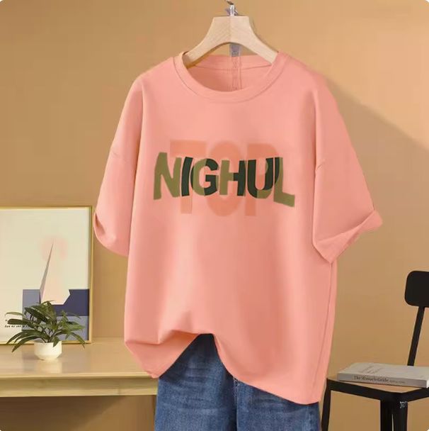 Women's European Style Oversized T-Shirt Short Sleeve Flowy Casual Slimming Top Multiple Fashion Colors Daily Wear_ecoleips.com