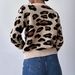Women's Clothing Autumn And Winter Women's Leopard Print Jacquard Knit Pullover Sweater - Round Neck, Long Sleeve, Comfortable & Stylish Casual Top_ecoleips.com