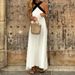 Women's Clothing Women's Spring And Summer New Cross Border Women's Fashion Solid Color Halter Neck Suspenders Sleeveless Cotton And Linen Dress_ecoleips.com
