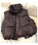 K Fashionable Women's Cotton Vest; Simple, Loose, And Stylish Coat; Thickened Solid Color Sleeveless Shoulder Pad For Women_ecoleips.com
