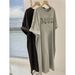 Summer Loose European And American Cartoon Cat Print Casual Comfortable Short-sleeved Round Neck Women Maternity Dress_ecoleips.com
