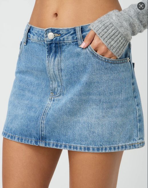 Women's Clothing Slim Casual Stretch Washed Denim Skirt_ecoleips.com