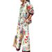 Independent Station Foreign Trade European And American Women's New Printed Suit Casual Long Pants Shirt Fashion_ecoleips.com