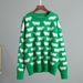 Women's Casual Alpaca Jacquard Sweater Round Neck Loose Fit Pullover Comfortable Knitwear For Autumn Winter Fashion_ecoleips.com