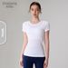 Women's Seamless Yoga T-Shirt Short Sleeve Thin Summer High End Pilates Fitness Training Wear Polyester_ecoleips.com