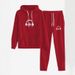 Women's Fleece Lined Thickened Sweatshirt Pants Set Headset Wave Print European American Cross Border Style_ecoleips.com
