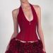 Women's Clothing Summer New Arrival Women's Strappy V Neck Halter Top Backless Slim Fit Waist Defining Celebrity Style Sexy_ecoleips.com