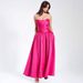 Summer 2025 New Slim-Fit Waist-Defining Beach Vacation Long French Rose Red Strap Dress For Women_ecoleips.com