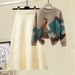 Women's Clothing New Large Size Pullover Knitted Sweater Women Slim All Match Dress Two Piece Suit_ecoleips.com