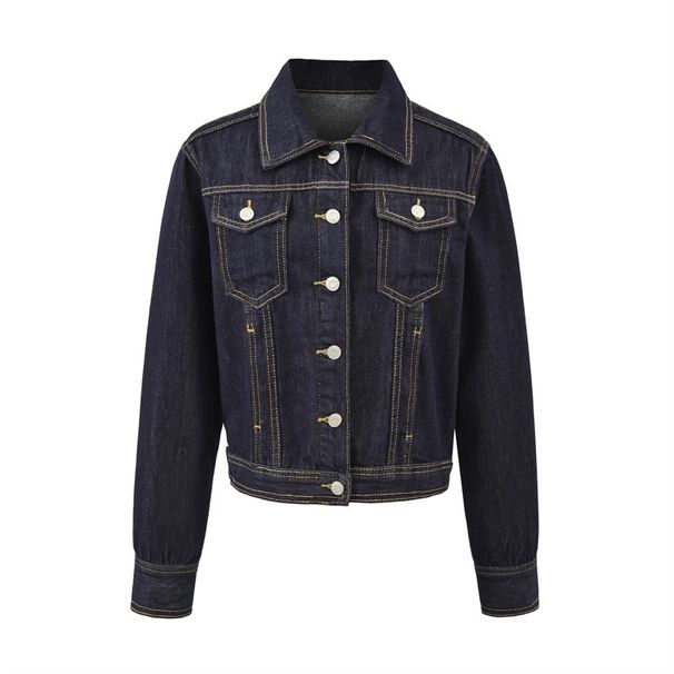 Korean-style Retro Short Denim For Petite Women, 2026 Spring New Model, Simple And Versatile, Loose Casual Jacket_ecoleips.com