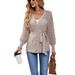 2024 European And American Women's Fashion V-neck Cross-border Autumn/Winter New Elegant Cardigan_ecoleips.com