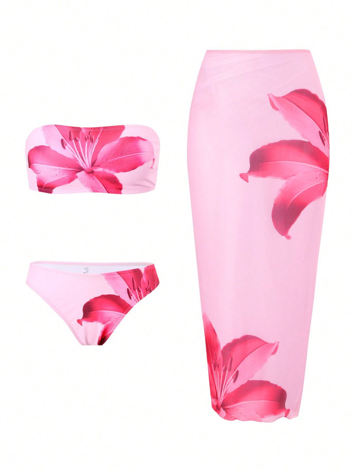 Women's Clothing Swimsuit Women's Fixed Edition Printing Bikini Tube Top Swimsuit_ecoleips.com