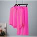 Women’s Clothing Solid Color Casual Wrinkled Cardigan Two Piece Set With Loose Casual Long Sleeved Trousers Cardigan Suit_ecoleips.com
