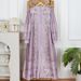 2026 New Cross-Border Muslim Middle Eastern Short-Sleeved Shirt Long Robe Printed Dress Ethnic Style_ecoleips.com