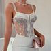 Women’s Clothing New French Sexy Suspender Lace Lace Ins Style Splicing Perspective Small Vest_ecoleips.com