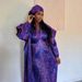 Women's Clothing Muslim Jacquard Loose Fitting Long Robe Large Size Dress Headscarf_ecoleips.com