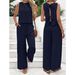 Women's Clothing Fashion Sleeveless Vest Casual Trousers Suit_ecoleips.com