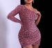 ng2510292 2023 New European And American Foreign Trade Short One-Shoulder Dress Women's Party Evening Gown_ecoleips.com