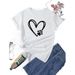 European And American Clothing, Round-neck Women's Plus-size Heart-shaped T-shirt, Wholesale_ecoleips.com