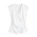 Women's Sleeveless Top With Statement Pin Detail & Wide-Leg Trousers Set, Elegant Office To Evening Two-Piece Outfit_ecoleips.com