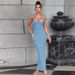 Women's Fashion 2025 Summer New Fashionable Elegant Slim Fit Square Neck Sleeveless Waist-Cinching Slimming Dress_ecoleips.com